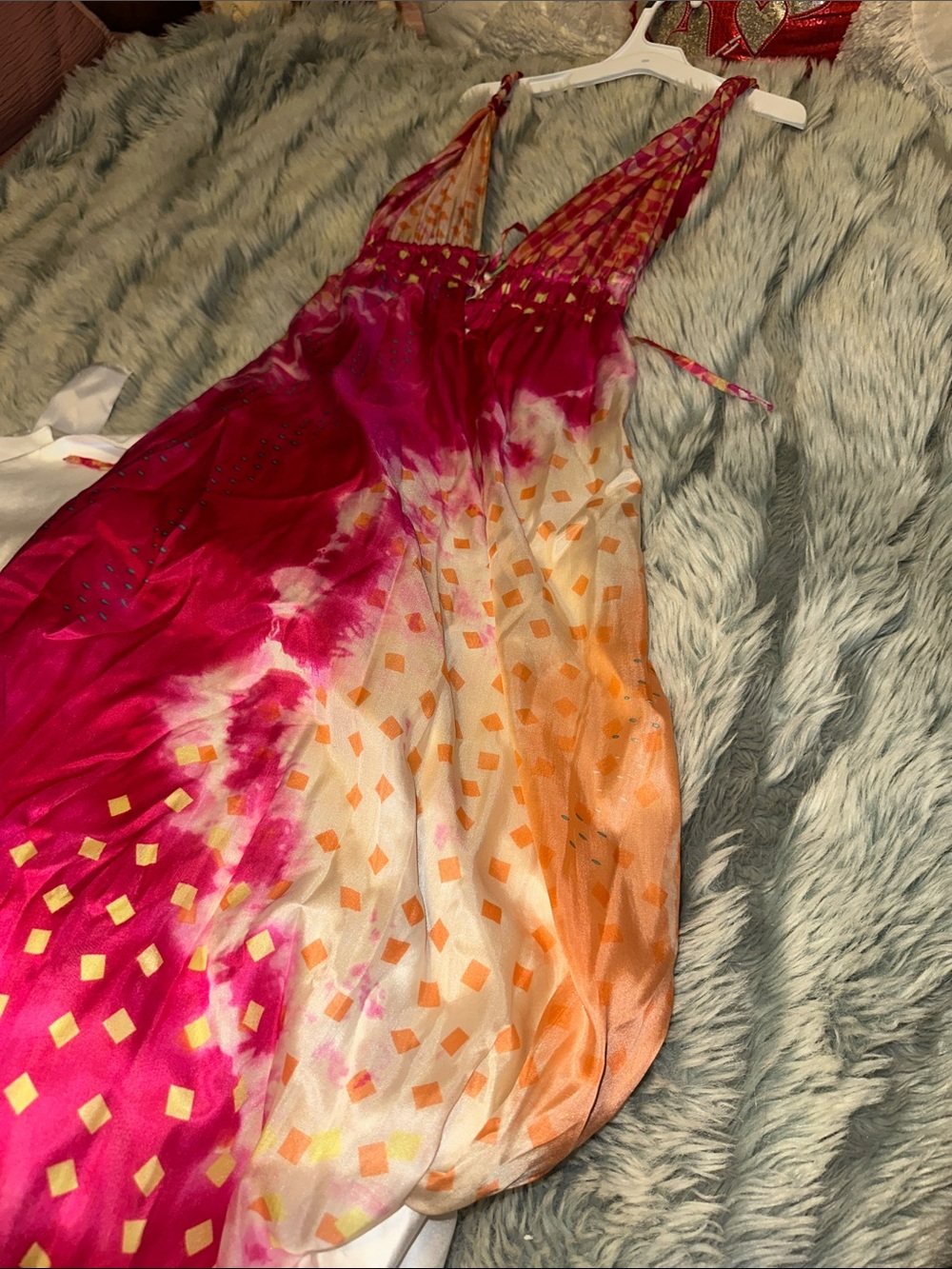 charlie jade Pink and Orange Tie-Dye Maxi Dress